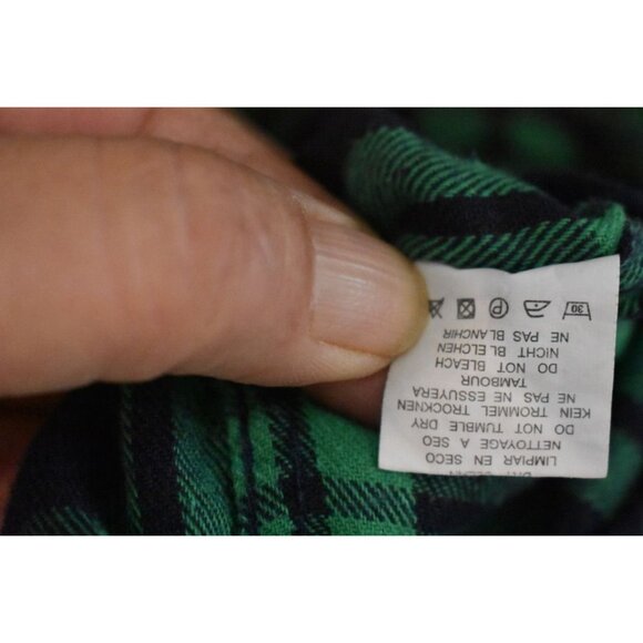 Men's Nutexrol Green Blue Plaid Flannel Sleeveless Big and Tall Size 3XL - Picture 5 of 6